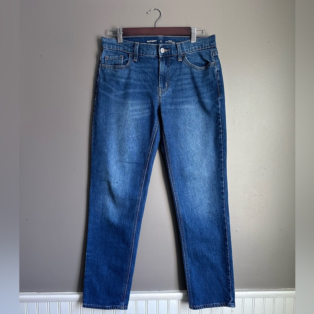 Old Navy Wow Straight Leg Mid Rise Jeans Women’s Size 2 Medium Wash Denim